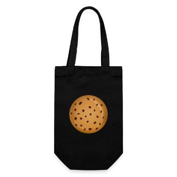 Cookie with chocolate chips cool gift - Gift Bag for Bottles - black - Front