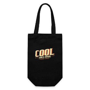 Cool seit 2006 - Geschenkbeutel für Flaschen - Schwarz - Vorne
