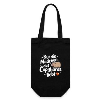 Capybara Wasserschwein Capybaras - Geschenkbeutel für Flaschen - Schwarz - Vorne