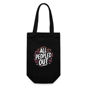 Introvert, antisocial, introvert - Gift Bag for Bottles - black - Front