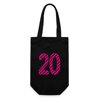 20. 20th ANNIVERSARY. 20 YEARS ANNIVERSARY. 20 YEARS. - Gift Bag for Bottles - black - Front