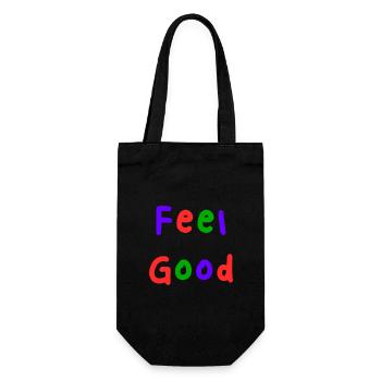 HAPPY. FREE. FREEDOM. WELFARE. ZEN. MEDITATION. - Gift Bag for Bottles - black - Front