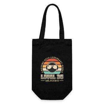 Level 35 - Gift Bag for Bottles - black - Front