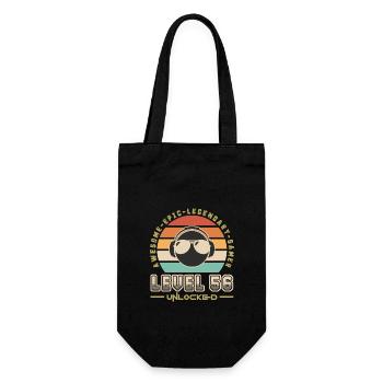 Level 56 - Gift Bag for Bottles - black - Front