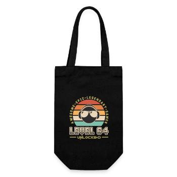 Level 64 - Gift Bag for Bottles - black - Front
