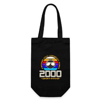 2000 - Geschenkbeutel für Flaschen - Schwarz - Vorne