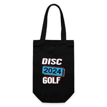 Discgolf 2024 Discgolfer Discgolfspieler Spiel - Geschenkbeutel für Flaschen - Schwarz - Vorne