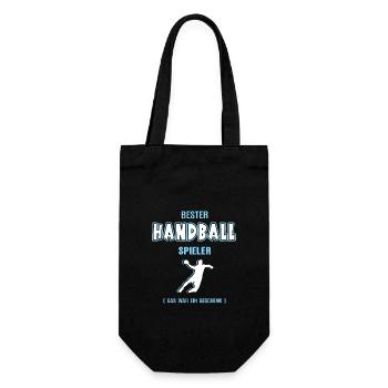 Bester Handball Spieler Handballer Geschenk - Geschenkbeutel für Flaschen - Schwarz - Vorne