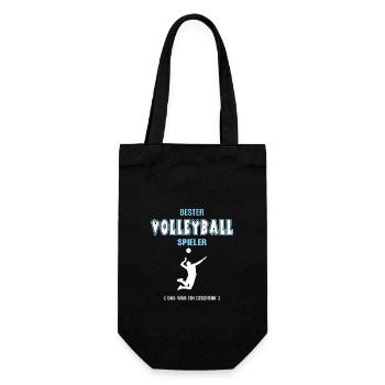 Bester Volleyball Spieler Volleyballer Vball Spiel - Geschenkbeutel für Flaschen - Schwarz - Vorne