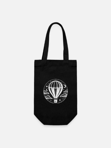 Hot Air Balloon Balloon Flying Air - Gift Bag for Bottles - black