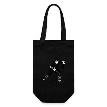 I love Icehockey - Sports Design - Geschenkbeutel für Flaschen - Schwarz - Vorne