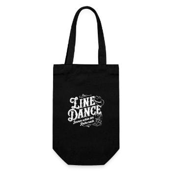 Leben Liebe Line Dance Tanzen Tanzsport - Geschenkbeutel für Flaschen - Schwarz - Vorne