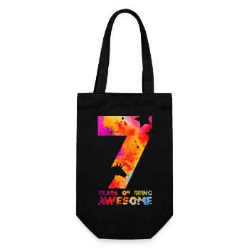 7ÈME ANNIVERSAIRE EINHORN 7 ANS D’ÊTRE GÉNIAL - Sac à bouteille - noir - Devant