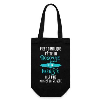 C'est compliqué d'être Un Bogosse et Ebéniste - Sac à bouteille - noir - Devant