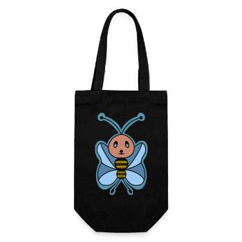 Schmetterling - Geschenkbeutel für Flaschen - Schwarz - Vorne