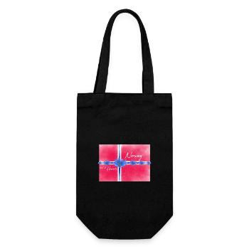 Norway Norwegenfahne I love Norway norge - Geschenkbeutel für Flaschen - Schwarz - Vorne