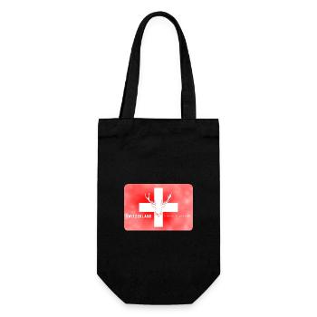 Drapeau suisse Suisse Faune sauvage - Sac à bouteille - noir - Devant