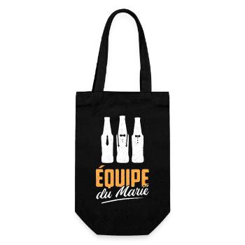 Homme Équipe du Marié EVG - Sac à bouteille - noir - Devant