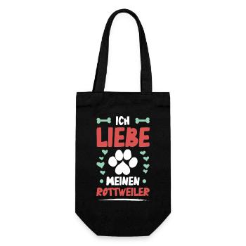 I love my Rottweiler - Gift Bag for Bottles - black - Front