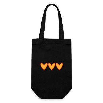 COUPLE. JUST MARRIED. Bachelorette party. VALENTINE'S DAY. LOVE. - Gift Bag for Bottles - black - Front