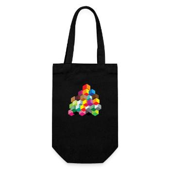 Cubes colorful - Gift Bag for Bottles - black - Front