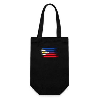 Philippinen Flagge - Geschenkbeutel für Flaschen - Schwarz - Vorne