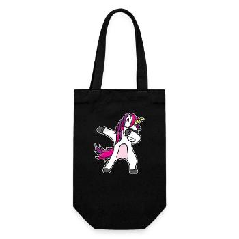 Einhorn Dabbing - Fantastisch Lustiges Design - Geschenkbeutel für Flaschen - Schwarz - Vorne