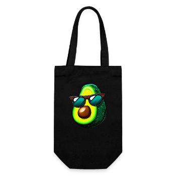 Coole Kawaii Avocado Charmantes Frucht-Design - Geschenkbeutel für Flaschen - Schwarz - Vorne
