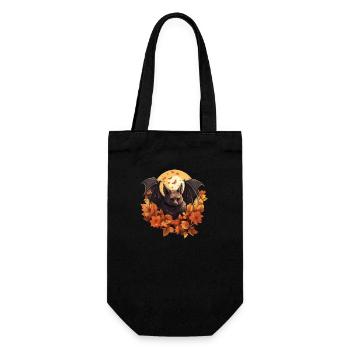 Autumn bat at sunset - Gift Bag for Bottles - black - Front
