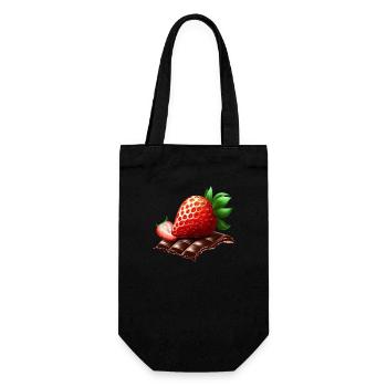 Séduction sucrée : la fraise rencontre le chocolat - Sac à bouteille - noir - Devant