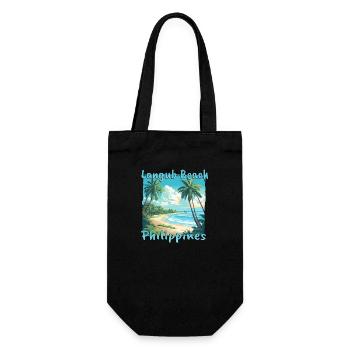 Langub Beach, Philippines - Grunge style for the - Gift Bag for Bottles - black - Front