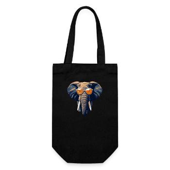 Cool Elephant with Sunglasses – Casual - Gift Bag for Bottles - black - Front
