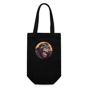 Conception de motifs de singe rugissant de gorille cool - Sac à bouteille - noir - Devant