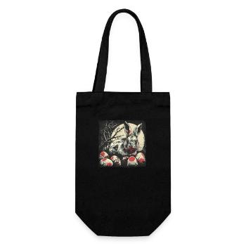 Gruseliger Zombie Osterhase - Geschenkbeutel für Flaschen - Schwarz - Vorne