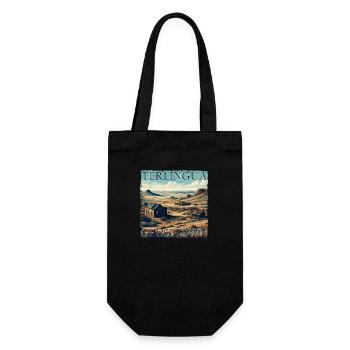 Texas Ghost Town Terlingua Desert Lost Grunge - Geschenkbeutel für Flaschen - Schwarz - Vorne