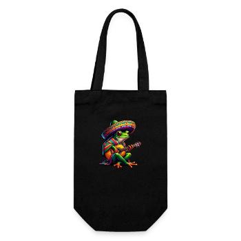 Cinco de Mayo Frog Guitare Mariachi - Sac à bouteille - noir - Devant