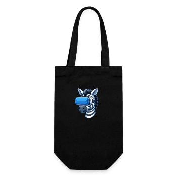 Cool Zebra VR Gamer - Gift Bag for Bottles - black - Front