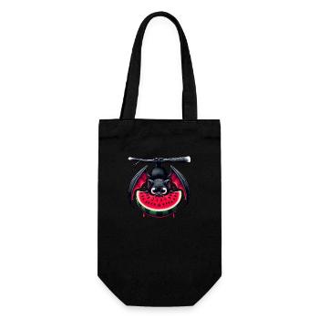 Bat Summer Fruit Melon - Gift Bag for Bottles - black - Front