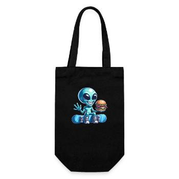 Alien Snowboarder Hamburger Restauration Rapide - Sac à bouteille - noir - Devant
