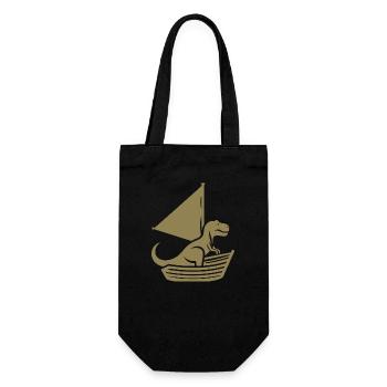 Voilier d’été cool T-Rex Silhouette - Sac à bouteille - noir - Devant
