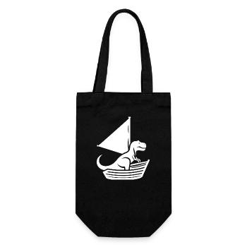 Voilier d’été cool T-Rex Silhouette - Sac à bouteille - noir - Devant
