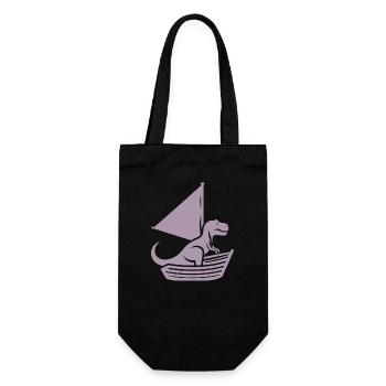 Voilier d’été cool T-Rex Silhouette - Sac à bouteille - noir - Devant