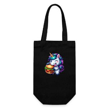 Unicorn Hamburger Cheeseburger - Gift Bag for Bottles - black - Front