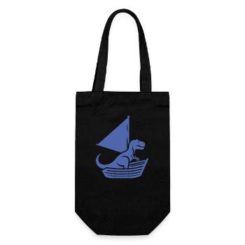 Voilier d’été cool T-Rex Silhouette - Sac à bouteille - noir - Devant