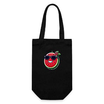 Cool watermelon with fruity sunglasses - Gift Bag for Bottles - black - Front