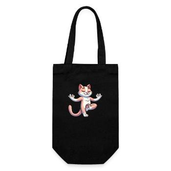Cat Yoga Méditation Méditation Équilibre - Sac à bouteille - noir - Devant