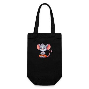 Mouse Yoga Meditation Relaxation Relax Exercise - Gift Bag for Bottles - black - Front