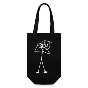 Smile!!! - Gift Bag for Bottles - black - Front