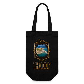 Rhodes Greece City Skyline Home Love - Gift Bag for Bottles - black - Front