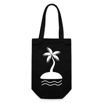 Palmier Blanc Vacances T-shirt d’été - Sac à bouteille - noir - Devant